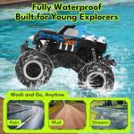 Threeking 1:16 Waterproof Monster Truck Toys RC Cars Amphibious Remote Control Car Trucks 4WD All Terrain Off-Road Pickup Toy for 6 7 8 9 10 11 12 Year Old Boys Girls Kids Gifts Presents