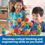 Learning Resources Gears! Gears! Gears! 100-Piece Deluxe Building Set -STEM Activities, Fine Motor Skills, Toddler Explorer Kit, Science and Construction, Boys and Girls Gifts