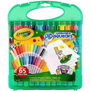 Crayola Pip-Squeaks Washable Marker Set (65ct), Holiday & Christmas Gifts for Kids, Coloring Set, Art Supplies for Kids, Drawing & Craft Kit, Travel Activity, 4+