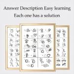 GEKELI Metal Wire Puzzle Set of 24 with Pouch,Brain Teaser IQ Test Disentanglemen Iron Link Unlock Interlock Game Chinese Ring Magic Trick Toy for Party Favor Kids Adults Challenge