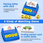 HahaGift Educational Toys for 3-5 Year Old Boy Girl Gifts, Matching Letter Learning Games Activities, Ideal Christmas Birthday Gift for Toddler Kids Age 3 4 5 6 7 Year Olds Boys Girls