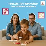 Shumee Spinning Tops for Kids 2 3 4 5+ Year Old| Set of 3 Wooden Montessori Toys| Improves Hand Eye Coordination| Great for Sensory Play| Eco-Friendly 100% Child Safe (Red/Blue/Yellow) Thanks Giving