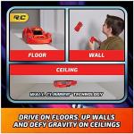 Air Hogs, Zero Gravity Sprint RC Car Wall Climber, Red USB Micro B Rechargeable Indoor Wall Racer, Over 4-