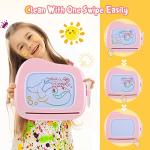 Smasiagon Magnetic Drawing Board for Kids, Toddler Toys for 1-2 Year Old Girl, Portable Doodle Board Pad Learning and Educational Toys for Ages 1 2 3 Year Old Baby Girl Birthday Gift（Pink）