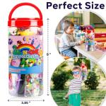 FUNZBO Arts and Crafts Supplies for Kids - Craft Kit with Glitter Glue Stick, Pipe Cleaners Pom Poms Craft Tools, DIY School Supplies Kit, Girls Toys, Christmas Birathday Gifts for Girls Boys Age 4+