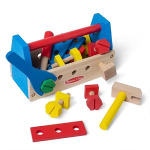 Melissa & Doug Take-Along Tool Kit Wooden Construction Toy (24 pcs)