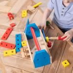 Melissa & Doug Take-Along Tool Kit Wooden Construction Toy (24 pcs)