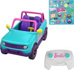 Barbie Hot Wheels RC SUV, Remote-Control Vehicle That Fits 2 Fashion Dolls & Accessories, Includes Kid-Applied Stickers for Customization