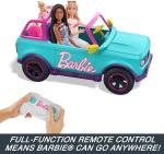 Barbie Hot Wheels RC SUV, Remote-Control Vehicle That Fits 2 Fashion Dolls & Accessories, Includes Kid-Applied Stickers for Customization