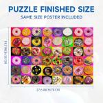 Jigsaw Puzzles 1000 Pieces for Adults, Families (Donuts) Pieces Fit Together Perfectly