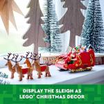 LEGO Santa's Sleigh - Building Toys for Kids, Boys & Girls, Ages 9+ - Indoor Christmas Decorations for Home W/Santa Claus Figurine & Reindeer - Gifts for Boys & Girls - 40499