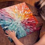 Impossible Puzzles 1000 Piece, Colorful Hard Difficult Puzzle for Adults, Gradient Rainbow Challenging Jigsaw Art Painting