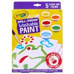 Crayola Spill Proof Paint Set - Toddler Stocking Stuffer, Washable Paint for Kids, Includes Paint Brush & Paper, No Drip, Less Mess Arts & Crafts, Ages 3+