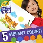 Crayola Spill Proof Paint Set - Toddler Stocking Stuffer, Washable Paint for Kids, Includes Paint Brush & Paper, No Drip, Less Mess Arts & Crafts, Ages 3+