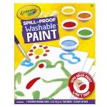 Crayola Spill Proof Paint Set - Toddler Stocking Stuffer, Washable Paint for Kids, Includes Paint Brush & Paper, No Drip, Less Mess Arts & Crafts, Ages 3+