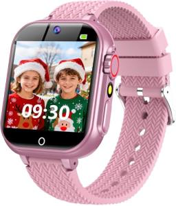 wepfum Kids Smart Watch for Girls Ages 5-12 with 32 Games, HD Touch Screen, Camera, Video/Audio Recording, Music Player, Alarm Clock 12/24, Christmas Birthday Gifts Toys for Girls Ages 4 5 6 7 8 9 10