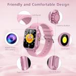 wepfum Kids Smart Watch for Girls Ages 5-12 with 32 Games, HD Touch Screen, Camera, Video/Audio Recording, Music Player, Alarm Clock 12/24, Christmas Birthday Gifts Toys for Girls Ages 4 5 6 7 8 9 10