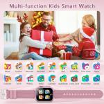 wepfum Kids Smart Watch for Girls Ages 5-12 with 32 Games, HD Touch Screen, Camera, Video/Audio Recording, Music Player, Alarm Clock 12/24, Christmas Birthday Gifts Toys for Girls Ages 4 5 6 7 8 9 10