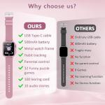 wepfum Kids Smart Watch for Girls Ages 5-12 with 32 Games, HD Touch Screen, Camera, Video/Audio Recording, Music Player, Alarm Clock 12/24, Christmas Birthday Gifts Toys for Girls Ages 4 5 6 7 8 9 10