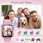 wepfum Kids Smart Watch for Girls Ages 5-12 with 32 Games, HD Touch Screen, Camera, Video/Audio Recording, Music Player, Alarm Clock 12/24, Christmas Birthday Gifts Toys for Girls Ages 4 5 6 7 8 9 10