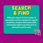 Skillmatics Search and Find Educational Game - Reusable Preschool Learning Activities, Perfect for Toddlers & Kids Who Love Toys, Art & Crafts, Builds Vocabulary, Gifts for Ages 3, 4, 5, 6