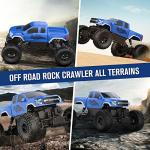 DOUBLE E Ford Raptor F150 RC Car 4WD Monster Trucks for Boys,11 Inches Off Road Crawler Vehicle RC Truck Toy Gift for Boys Girls 6 7 8-12 Years-Blue