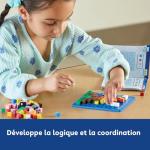 Learning Resources STEM Explorers Pixel Art Challenge - Math Puzzles, Pattern Blocks, Sensory Bin, Arts and Crafts, Math Manipulatives, Building Toys, Montessori