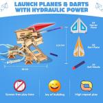 Smartivity DIY 2in1 Hydraulic Airplanes & Darts Launcher STEM Toy for Kids Ages 6 to 14 Years I Christmas, Birthday Gifts for Smart Kids | DIY Science Kit for Boys & Girls 6, 8,10,12,14 Years Old