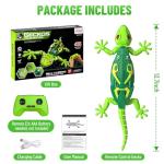 Envyvip RC Wall Crawler Gecko, Rechargeable Remote Control Robot Kids Toys, Wall Climbing Funny Prank Toys Birthday Gifts for Boys & Girls Ages 4 and Up, Upgrade Low Noise (Green)