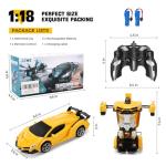 Blackma Remote Control Car - Transform, One-Button Deformation & 360°Rotating Drifting, Transform Robot RC Car with LED Light, Toy Gifts for 4 5 6 7 8 9 10 11 12 Years Old Boy (Yellow)