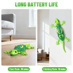 Envyvip RC Wall Crawler Gecko, Rechargeable Remote Control Robot Kids Toys, Wall Climbing Funny Prank Toys Birthday Gifts for Boys & Girls Ages 4 and Up, Upgrade Low Noise (Green)
