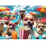 300 Piece Jigsaw Puzzle for Adults, Fun at The Amusement Park Dog Puzzles, Funny Puppy Jigsaw Puzzles, Animal Pet Lover Challenging Puzzles for Friends Family Activity Game Nights Gifts