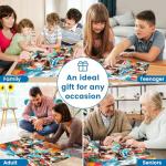 300 Piece Jigsaw Puzzle for Adults, Fun at The Amusement Park Dog Puzzles, Funny Puppy Jigsaw Puzzles, Animal Pet Lover Challenging Puzzles for Friends Family Activity Game Nights Gifts