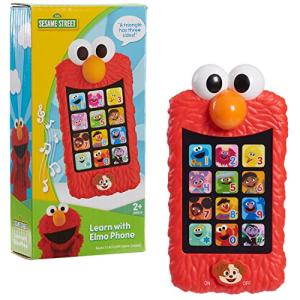 SESAME STREET Learn with Elmo Pretend Play Phone, Learning and Education, Holiday Stocking Stuffers, Gifts, Presents, Kids Toys for Ages 2 Up by Just Play