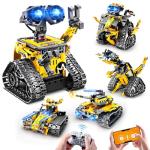 HOGOKIDS Robot Building Toys for Kids - 5 in 1 Remote & APP Controlled Building Set | RC Wall/Engineer Robot/Mech Dinosaur STEM Toys for Boys Girls Age 6 7 8 9 10 11 12+ Year Old (520 Pcs)