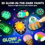 Rock Painting Kit- Glow in The Dark Rock Kit, Arts and Crafts for Kids Ages 6-12, Art Supplies Toy , Kids Craft Paint Kits, Arts & Crafts for Boys Girls Birthday Party Gift Toy