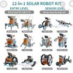 Lucky Doug Solar Power Kits Toys for Boys Ages 8-13, STEM Robot Kit Toys Gifts for Kids 8 9 10 11 12 13 Years, Educational Building Science Experiment Set Birthday for Kids Boys Girls