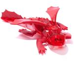 HEX Bots Remote Control Dragon, Rechargeable Robot Dragon Toys for Kids, Adjustable Robotic Dragon Figure Toys for Boys & Girls Ages 4 & Up, Red