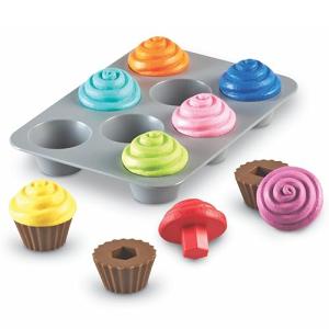 Learning Resources Smart Snacks Shape Sorting Cupcakes - Toddler Girl And Boys Toys, Play Food, Toy Kitchen Accesories, Fine Motor Skills, Preschool Montessori, Shape Sorter , Kids Birthday