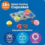 Learning Resources Smart Snacks Shape Sorting Cupcakes - Toddler Girl And Boys Toys, Play Food, Toy Kitchen Accesories, Fine Motor Skills, Preschool Montessori, Shape Sorter , Kids Birthday