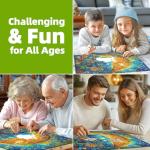 Moon Puzzles for Adults 1000 Pieces Blue Girl Face Art Flowers Puzzle for Adults Jigsaw Puzzles 1000 Pieces with Letters on Back Hard Impossible Difficult challenging Family Puzzle (27.5"x19.6")