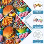 500 Piece Puzzle for Adults, Hamburger Jigsaw Puzzles, Youths Favorite Foods Puzzles 500 Pieces, Birthday and Barious Holiday Party for Family Kids and Adult, Funny Puzzle for Adults, 20.5x15 in