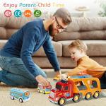 Nicmore Carrier Truck Toddler Toys Car: Transport Toy for 1 2 3 4 Year Old Boys Girls 18 Month 5-in-1 Kid Playset Gifts for Preschool Birthday Christmas
