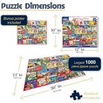 White Mountain 1000 Piece Jigsaw Puzzle Winter Christmas Holiday Puzzles for Adults and Kids 24"x30" Large Pieces - Chrismas Carols