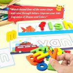 KMUYSL Learning Toys for 3 4 5 6 Years Old Boys and Girls - See & Spell CVC Word Builders with Alphabet Cards for Kids, Preschool Learning Activities Toys, Idea Birthday Gifts for Age 3-5 4-6 Kids