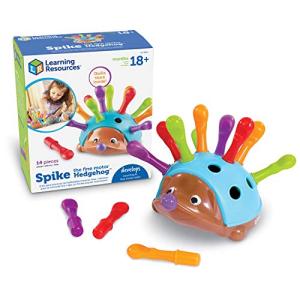 Learning Resources Spike The Fine Motor Hedgehog - Toddler Montessori Toys, Stacking Shape, Gifts For Boys And Girls, Sorting And Matching Skill Activities, Educational Games, Kindergarten