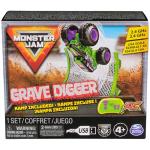 Monster Jam, Official Grave Digger Remote Control Monster Truck with Ramp, Small 1:64 Scale RC Cars Kids Toys for Boys and Girls Ages 3 4 5 6 and up