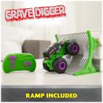 Monster Jam, Official Grave Digger Remote Control Monster Truck with Ramp, Small 1:64 Scale RC Cars Kids Toys for Boys and Girls Ages 3 4 5 6 and up