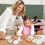 Dvbonike 24Pcs Sunday School Crafts for Kids Color Your Own Jesus Walks with Us Craft Kit Christian Religious Footprint Coloring Card DIY Drawing Party Gifts VBS Home Classroom Art Activity Supplies