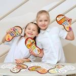 Dvbonike 24Pcs Sunday School Crafts for Kids Color Your Own Jesus Walks with Us Craft Kit Christian Religious Footprint Coloring Card DIY Drawing Party Gifts VBS Home Classroom Art Activity Supplies